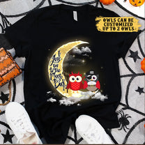 Personalized I Love You To The Moon And Back Owl Shirt