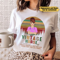 Vintage Nurse Definition - Personalized Nurse Shirt