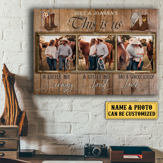 Personalized This Is Us Cowboy Horseback Riding Poster & Canvas