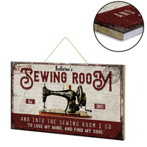 Personalized Sewing Room Pallet Wood Rectangle Sign