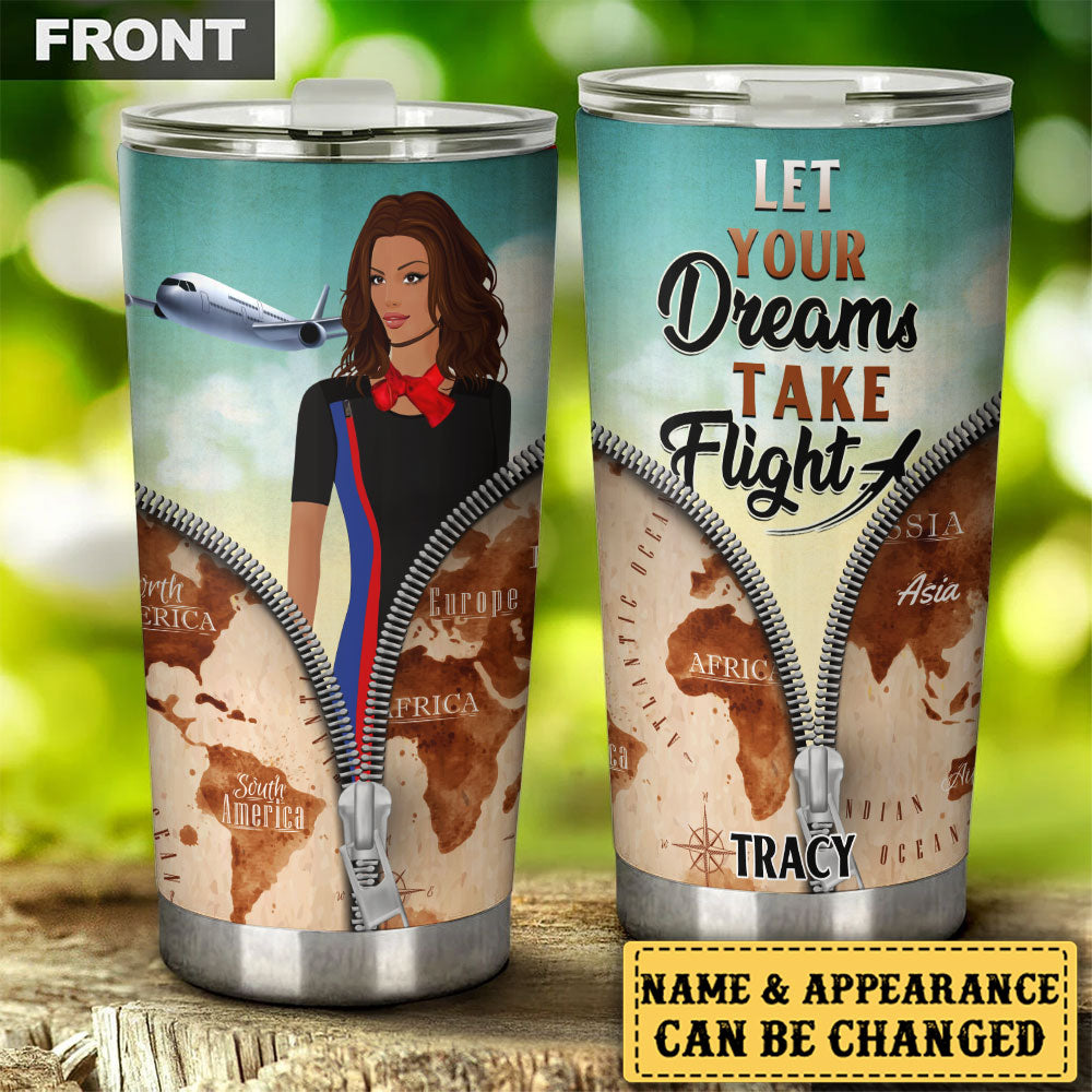 Personalized Let Your Dream Take Flight Tumbler