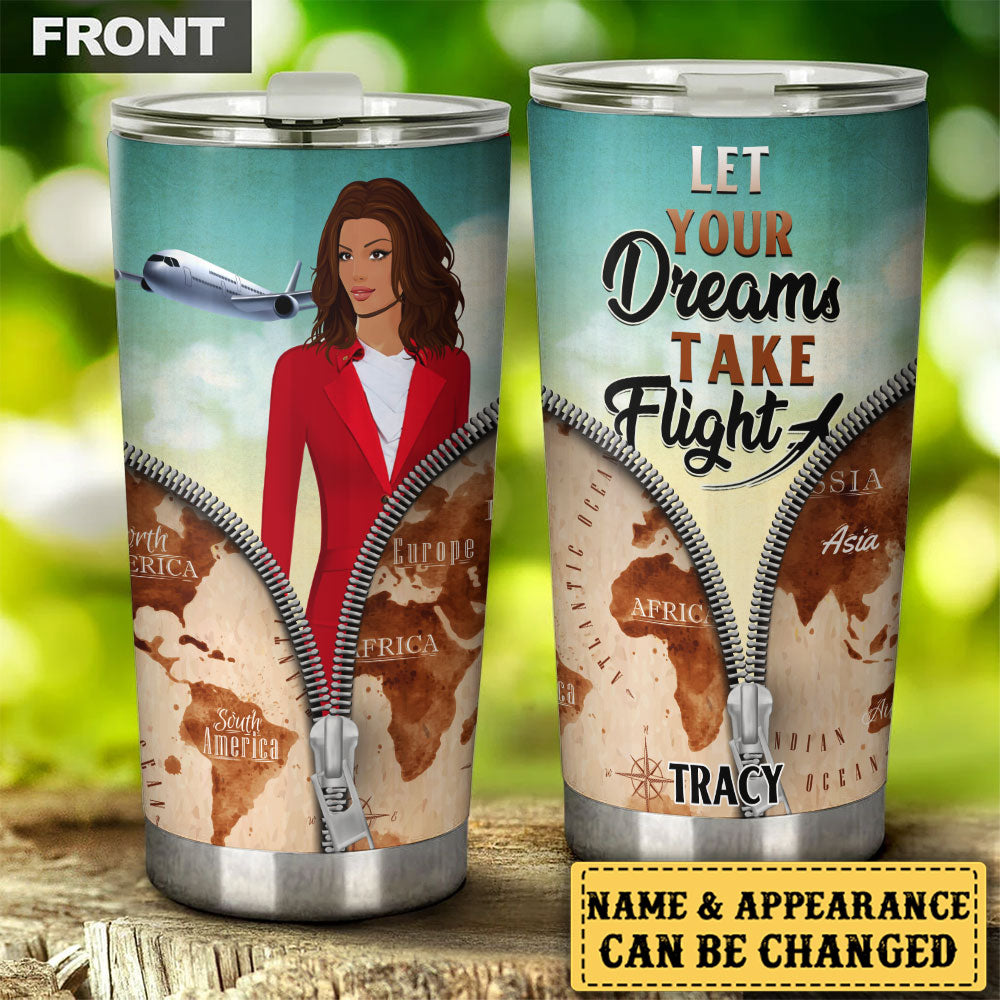 Personalized Let Your Dream Take Flight Tumbler