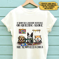 Personalized Love Quilting And Dogs Shirt