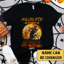 Personalized Halloween Is Better With Volleyball Cat Shirt