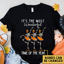 Personalized It's The Most Wonderful Time Of The Year Skeleton Ballet Shirt