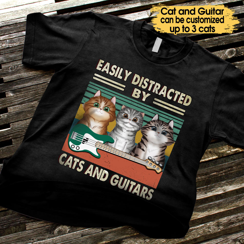 Personalized That's What I Do I Pet Cats I Play Guitars Shirt