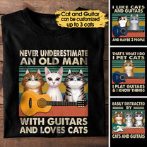 Personalized That's What I Do I Pet Cats I Play Guitars Shirt
