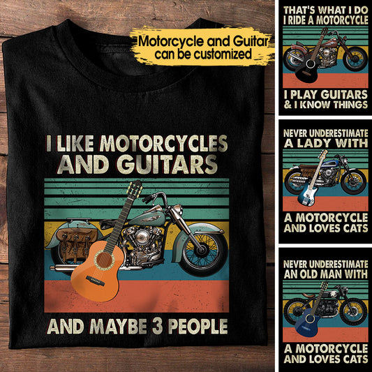 Personalized That's What I Do I Ride A Motorcycle I Play Guitars Shirt