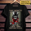 Personalized Easily Distracted By Cats And Motorcycles Shirt