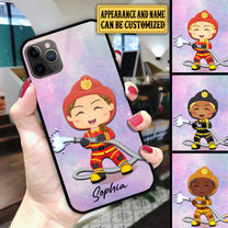 Personalized Firefighter Glass Phone Case