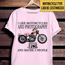 Personalized I Like Motorcycles And Photography Shirt