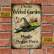 Personalized Witch Garden Classic Metal Sign