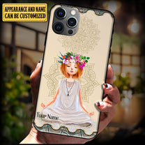 Personalized Love Yoga Glass Phone Case