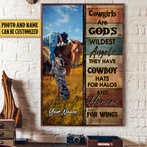 Personalized Cowgirls Are God's Wildest Angels Poster & Canvas