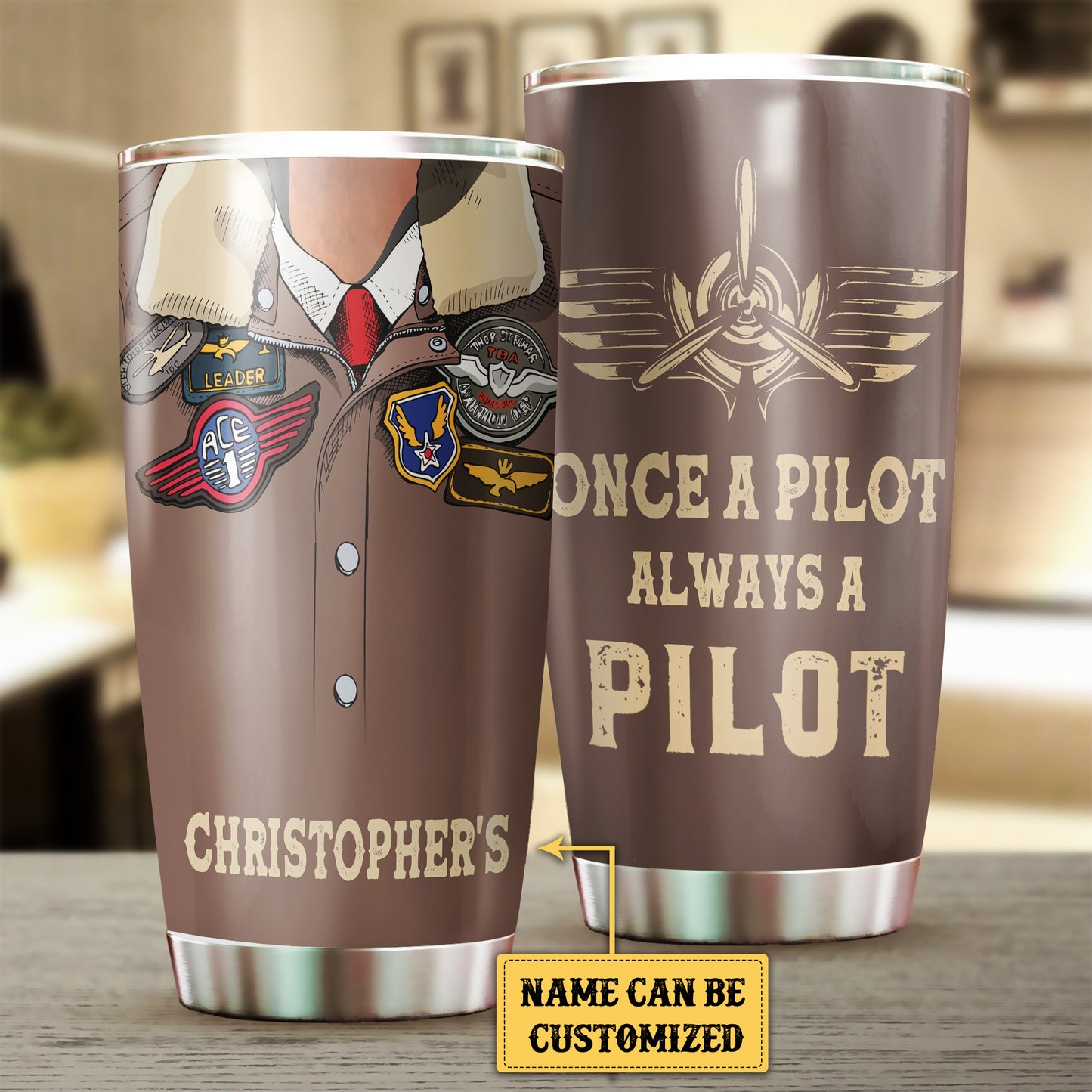 Personalized Once A Pilot Always A Pilot Tumbler