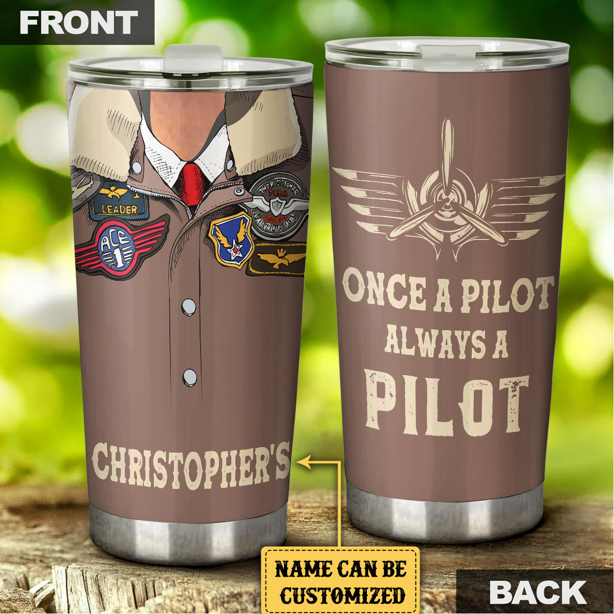 Personalized Once A Pilot Always A Pilot Tumbler
