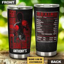 Personalized Fight Hard Boxing Club Tumbler