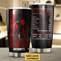 Personalized Fight Hard Boxing Club Tumbler