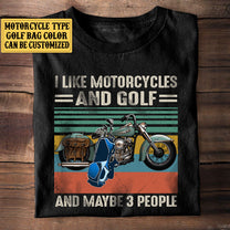 Personalized I Like Motorcycles And Golf Shirt