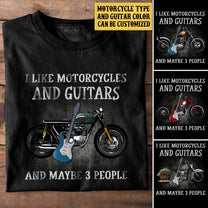 Personalized I Like Motorcycles And Guitars Shirt