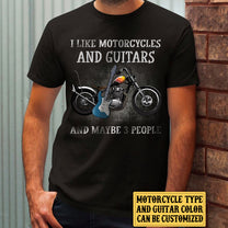 Personalized I Like Motorcycles And Guitars Shirt