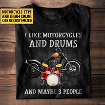 Personalized I Like Motorcycles And Drums Shirt