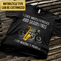 Personalized I Like Motorcycles And Saxophones Shirt