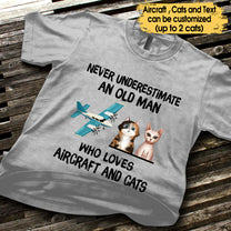 I Like Aircraft And Cats - Personalized Shirt