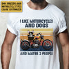 Personalized I Like Motorcycles And Dogs Shirt