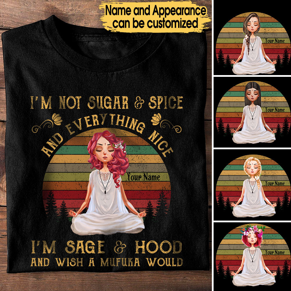 Personalized I'm Not Sugar And Spice Yoga Shirt