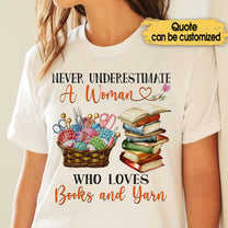Personalized Love Knitting And Books Shirt