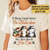 Personalized Love Reading Books And Cats Shirt