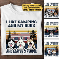 Personalized I Like Camping And My Dogs Shirt