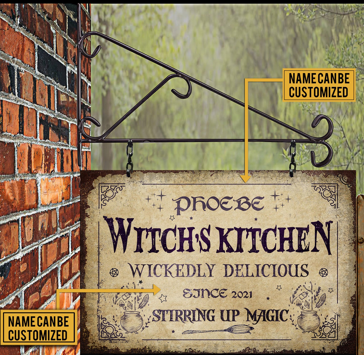 Personalized Witch's Kitchen Classic Metal Sign