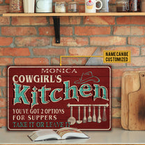 Personalized Cowgirl's Kitchen Pallet Wood Rectangle Sign