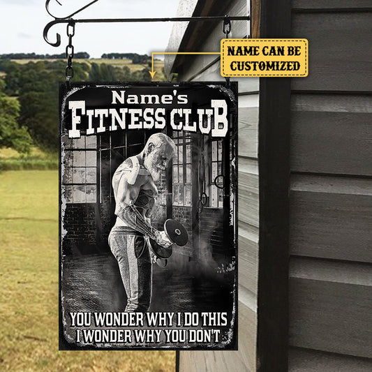 Personalized Fitness Club Metal Sign