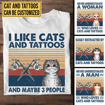 I Like Cats And Tattoos - Personalized Shirt