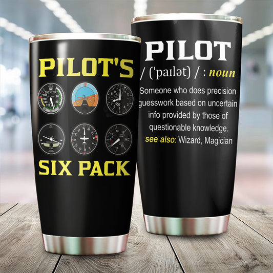 Personalized Pilot's Six Pack Tumbler