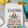 Personalized Never Underestimate A Cat Mom With A Nursing Degree Shirt