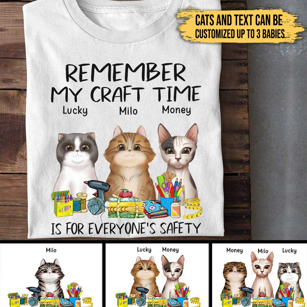 Personalized I Like Crafts And Cats Shirt