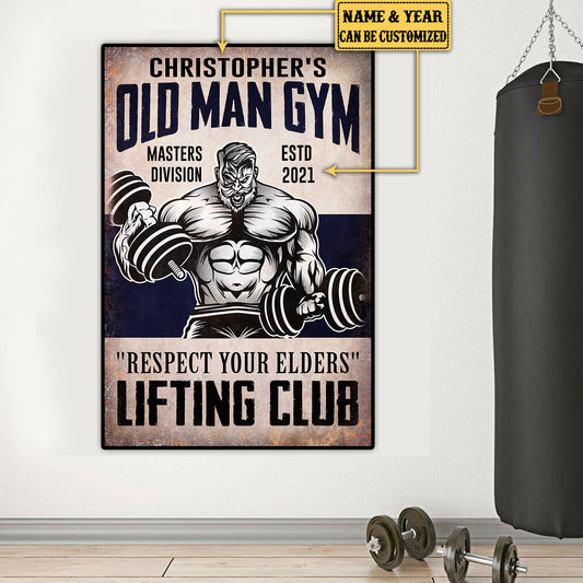 Personalized Lifting Club Respect Your Elders Poster