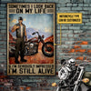 Personalized Sometimes I Look Back On My Life And I&#39;m Seriously Impressed I&#39;m Still Alive Motorcycle Poster &amp; Canvas