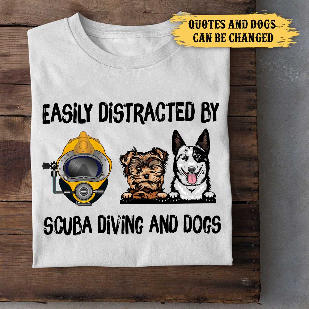 Personalized I Like Scuba Diving And Dogs Shirt