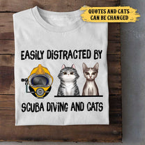 Personalized I Like Scuba Diving And Cats Shirt