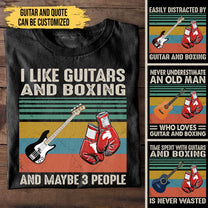I Like Guitars And Boxing - Personalized Shirt