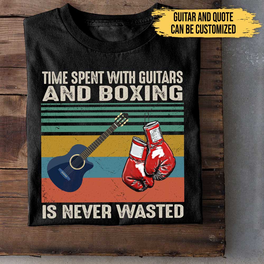 I Like Guitars And Boxing - Personalized Shirt
