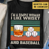 Love Whisky And Baseball- Personalized Shirt