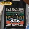 Love Motorcycles And Football - Personalized Shirt
