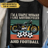 Love Motorcycles And Football - Personalized Shirt