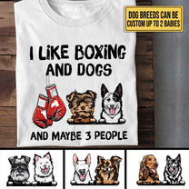 Personalized I Like Boxing And Dogs Shirt
